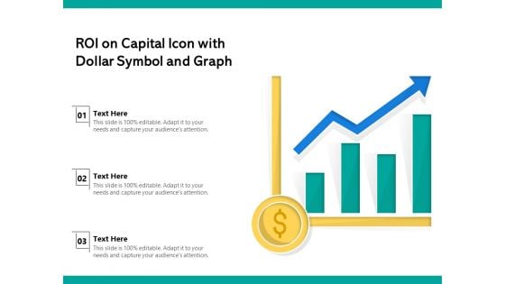 ROI On Capital Icon With Dollar Symbol And Graph Ppt PowerPoint Presentation Infographic Template Example Introduction PDF