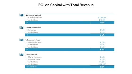 ROI On Capital With Total Revenue Ppt PowerPoint Presentation Summary Aids PDF