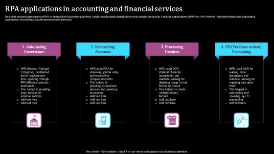 RPA Applications In Accounting And Financial Services Themes PDF