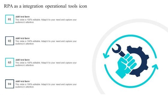 RPA As A Integration Operational Tools Icon Demonstration PDF