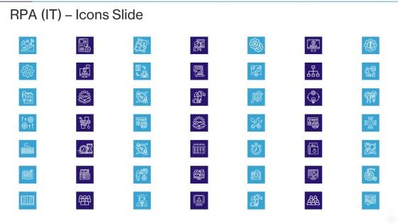 RPA IT Icons Slide Ppt Model Brochure PDF