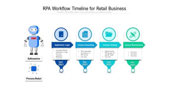 RPA Workflow Timeline For Retail Business Ppt PowerPoint Presentation Infographic Template Vector PDF RPA Workflow Timeline For Retail Business Ppt PowerPoint Presentation Infographic Template Vector PDF