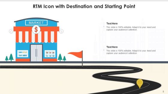 RTM Icon Route Location Ppt PowerPoint Presentation Complete Deck With Slides