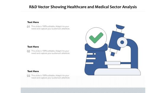 R And D Vector Showing Healthcare And Medical Sector Analysis Ppt PowerPoint Presentation File Sample PDF