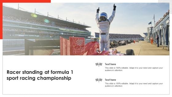 Racer Standing At Formula 1 Sport Racing Championship Microsoft PDF