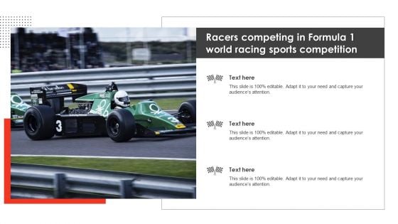 Racers Competing In Formula 1 World Racing Sports Competition Infographics PDF