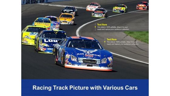 Racing Track Picture With Various Cars Ppt PowerPoint Presentation Icon Graphic Images PDF