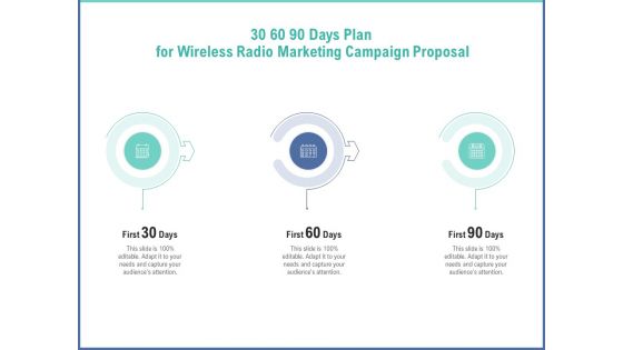 Radio Marketing Plan Product Launch 30 60 90 Days Plan For Wireless Radio Marketing Campaign Proposal Clipart PDF Radio Marketing Plan Product Launch 30 60 90 Days Plan For Wireless Radio Marketing Campaign Proposal Clipart PDF