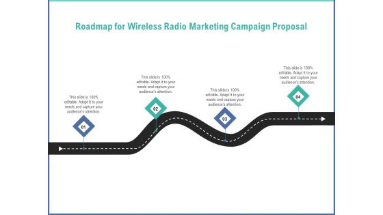 Radio Marketing Plan Product Launch Roadmap For Wireless Radio Marketing Campaign Proposal Topics PDF