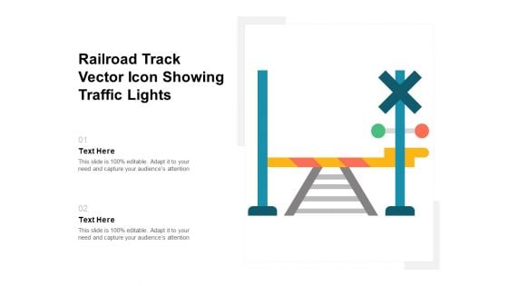 Railroad Track Vector Icon Showing Traffic Lights Ppt PowerPoint Presentation File Pictures PDF