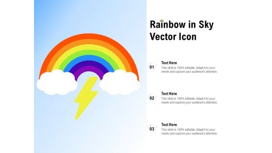 Rainbow In Sky Vector Icon Ppt Infographic Template Files PDF