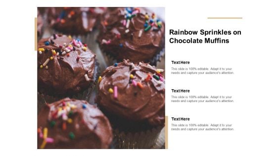 Rainbow Sprinkles On Chocolate Muffins Ppt PowerPoint Presentation Inspiration Good