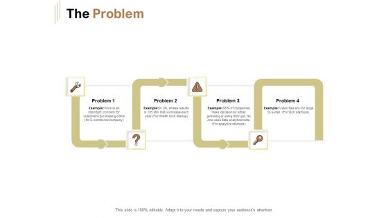 Raise Capital For Business The Problem Ppt Icon Objects PDF