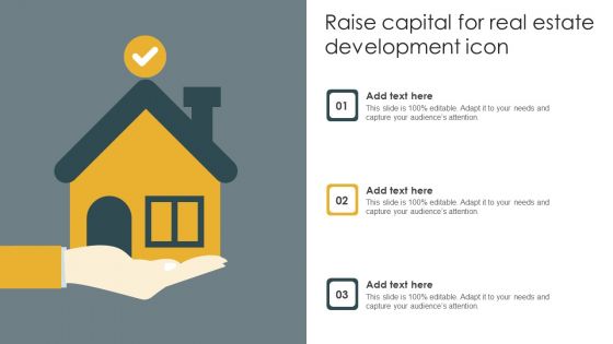 Raise Capital For Real Estate Development Icon Demonstration PDF