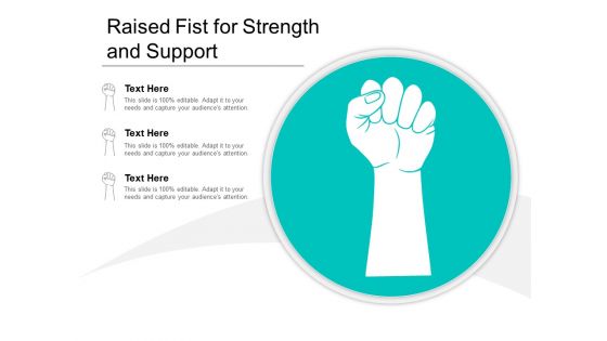 Raised Fist For Strength And Support Ppt PowerPoint Presentation File Backgrounds