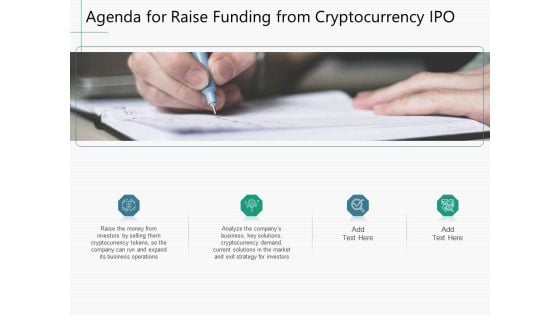 Raising Capital From Virtual Currency Initial Public Offering Agenda For Raise Funding From Cryptocurrency Ipo Download PDF