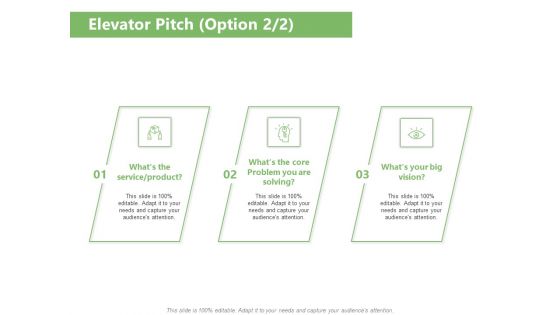 Raising Funds Company Elevator Pitch Option Ppt Examples PDF