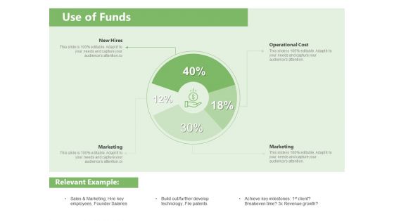 Raising Funds Company Use Of Funds Ppt Infographics Professional PDF