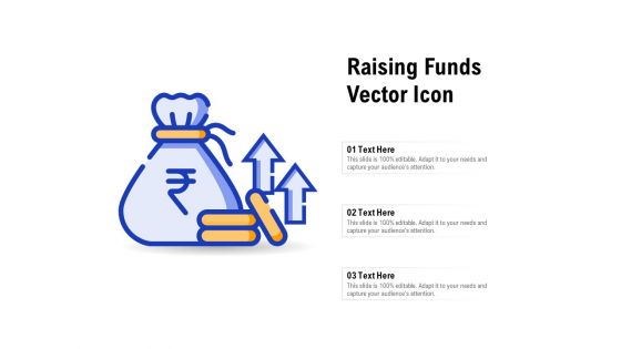 Raising Funds Vector Icon Ppt PowerPoint Presentation Professional Slide Portrait