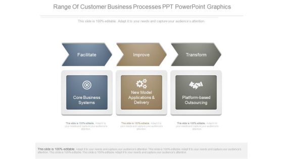 Range Of Customer Business Processes Ppt Powerpoint Graphics