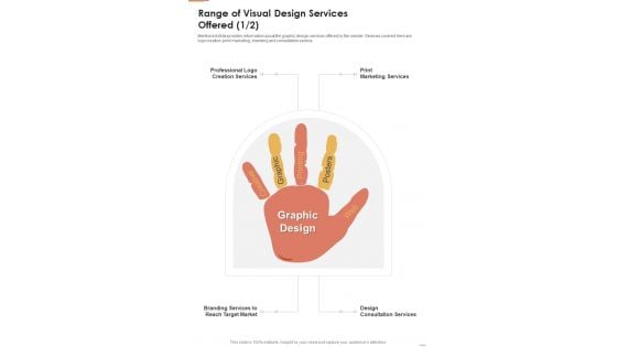 Range Of Visual Design Services Offered One Pager Sample Example Document