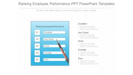 Ranking Employee Performance Ppt Powerpoint Templates