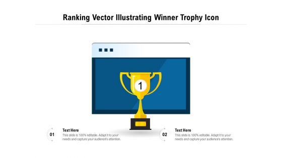 Ranking Vector Illustrating Winner Trophy Icon Ppt PowerPoint Presentation File Influencers PDF