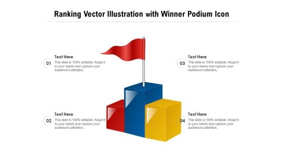 Ranking Vector Illustration With Winner Podium Icon Ppt PowerPoint Presentation Portfolio Clipart PDF