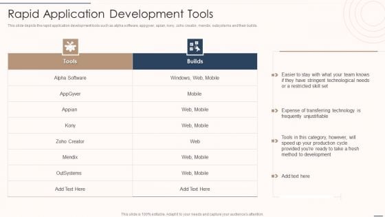 Rapid Application Building Framework Rapid Application Development Tools Graphics PDF