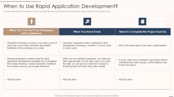 Rapid Application Building Framework When To Use Rapid Application Development Ideas PDF