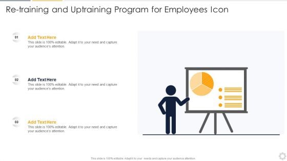 Re Training And Uptraining Program For Employees Icon Clipart PDF