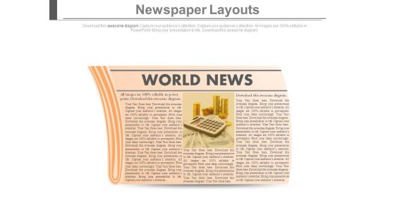 Read News Paper For World News Powerpoint Slides