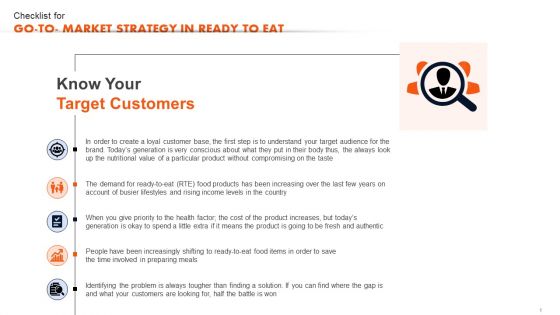 Ready To Eat Food Market Analysis Checklist For Go To Market Strategy In Ready Ideas PDF