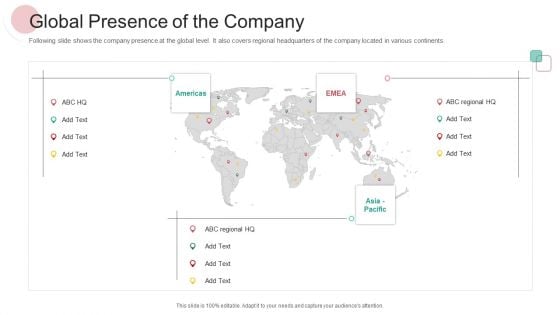 Real Capital Market Bid Assessment Global Presence Of The Company Pictures PDF