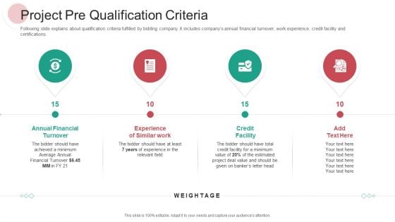 Real Capital Market Bid Assessment Project Pre Qualification Criteria Themes PDF