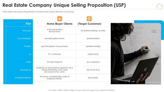 Real Estate Company Unique Selling Proposition USP Ppt Inspiration Show PDF