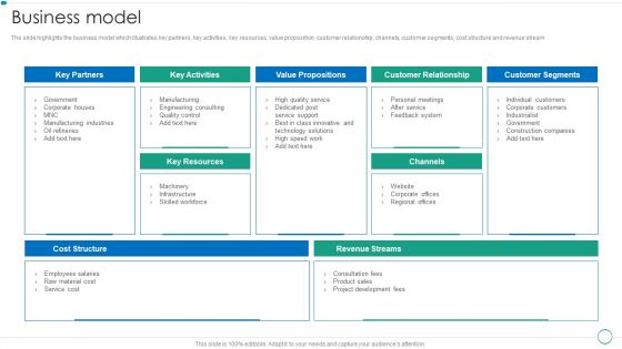 Real Estate Construction And Engineering Company Profile Business Model Template PDF