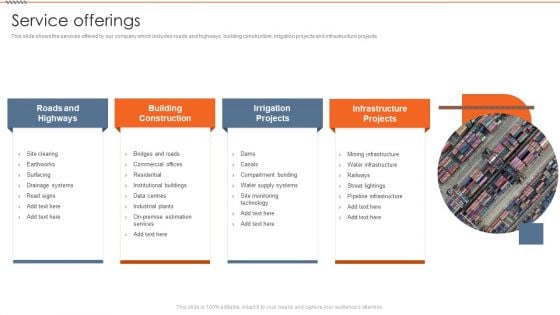 Real Estate Construction Firm Details Service Offerings Diagrams PDF