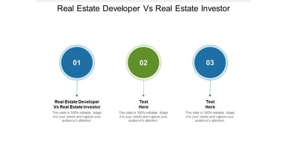 Real Estate Developer Vs Real Estate Investor Ppt PowerPoint Presentation Model Graphics Cpb Pdf