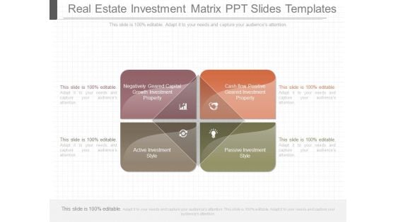 Real Estate Investment Matrix Ppt Slides Templates