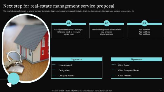 Real Estate Management Service Proposal Ppt PowerPoint Presentation Complete Deck With Slides