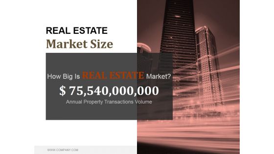Real Estate Market Size Ppt PowerPoint Presentation Good