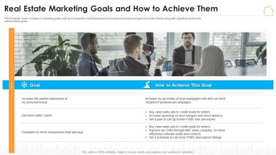 Real Estate Marketing Goals And How To Achieve Them Ppt Portfolio Themes PDF