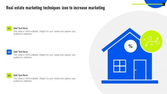 Real Estate Marketing Techniques Strategy Icon Background PDF