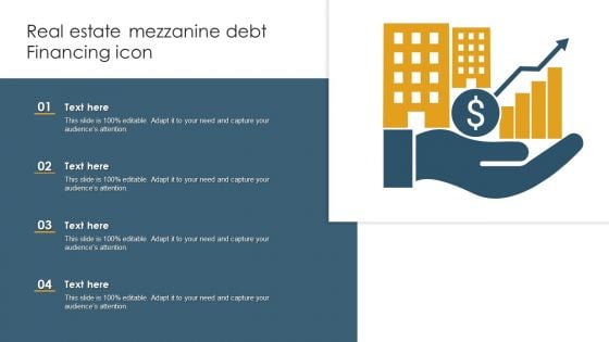 Real Estate Mezzanine Debt Financing Icon Diagrams PDF