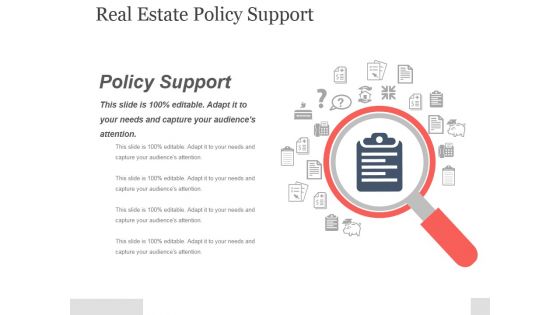 Real Estate Policy Support Ppt PowerPoint Presentation Background Images