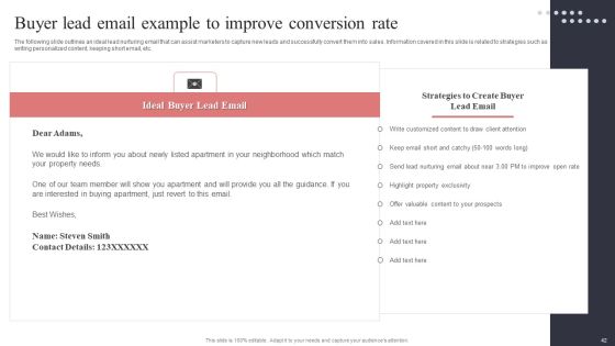 Real Estate Promotion Techniques To Generate Potential Leads Ppt PowerPoint Presentation Complete Deck With Slides Slide42