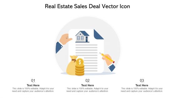 Real Estate Sales Deal Vector Icon Ppt PowerPoint Presentation Icon Infographics PDF