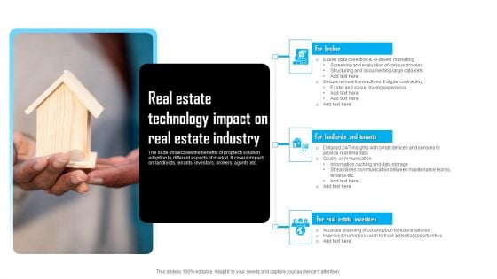 Real Estate Technology Impact On Real Estate Industry Pictures PDF