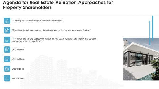 Real Estate Valuation Approaches For Property Shareholders Agenda For Real Estate Valuation Approaches For Property Shareholders Diagrams PDF